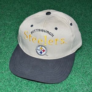 Vintage 90s Pittsburgh Steelers SnapBack Hat, Football Cap, Drew Pearson NFL